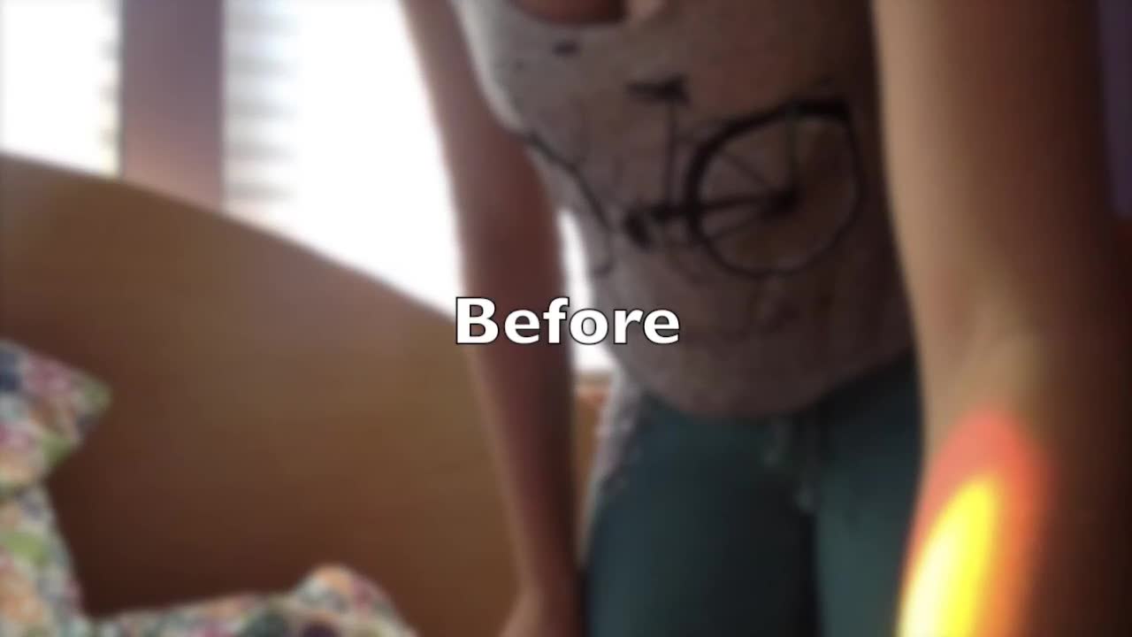 Stuffing before & after (standing & sitting)