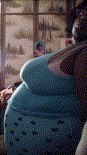 titanic bloated belly with burps (rare)