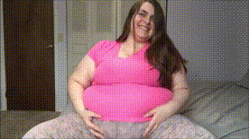 BadAssDownloader - 720p ES indulges in cake  Belly play, round backside, and cake stuffing aesthetics