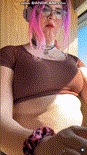 Chubby girl studying belly play part 1