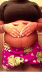 Fat Black Teen Bounces Belly