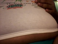 Watch my belly bulge out of the shirt!