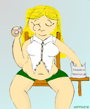 Blonde Doughnut Girl