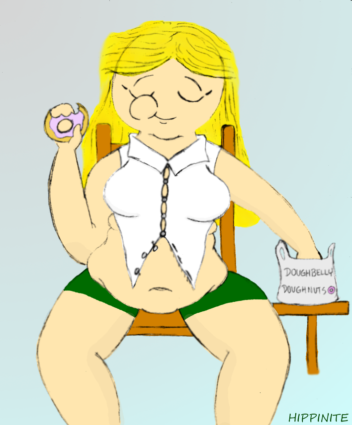 Blonde Doughnut Girl.png