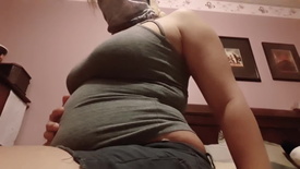 Chubby Girl Rubs Belly