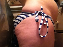 these medium bikkini bottoms used to cover my whole bum with extra space!! Now theyre a little tight