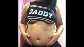 Chubby Cheerleader Can Barely Fit Into Uniform PREVIEW