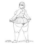 Short Skirt Getting Shorter (Sketch) by FoxFire486 717913331