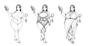 Sorceress Second Stage Concepts (Sketch) by FoxFire486 720271620