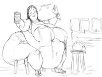 The Barkeep's Daughter (Sketch) by FoxFire486 757066909