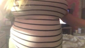 Big belly in stripes