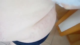 BBW big Belly jiggle in stairs ????