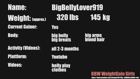 SSBBW Feedee Fat Gaining Girl  BigBellyLover919 BEST OF