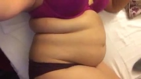 BBW belly Dressed and undressed