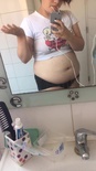 Belly fat young girl