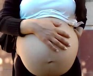 Pregnant tummy rub