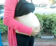 Smooth pregnant belly