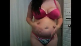 cottoncandi VERY hot fat girl weighs herself