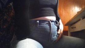 Squeezing my stuffed belly into my tightest jeans