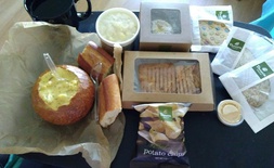 20 - Panera for lunch! Not the first place you think of when you want a fattening lunch but this spread is around 4300 calories.