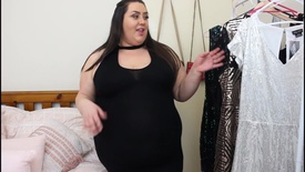 Trying on Plus Size Clubbing Dresses
