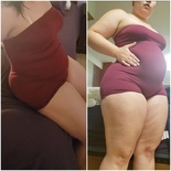 red bodysuit 2022 before and after
