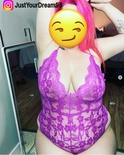 JustYourDream95 Fat Ass White Girl on Instagram Purple Lingerie Big Tits &amp; Ass (5)