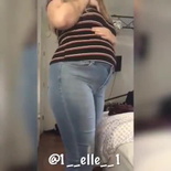Chubby girl tight pants